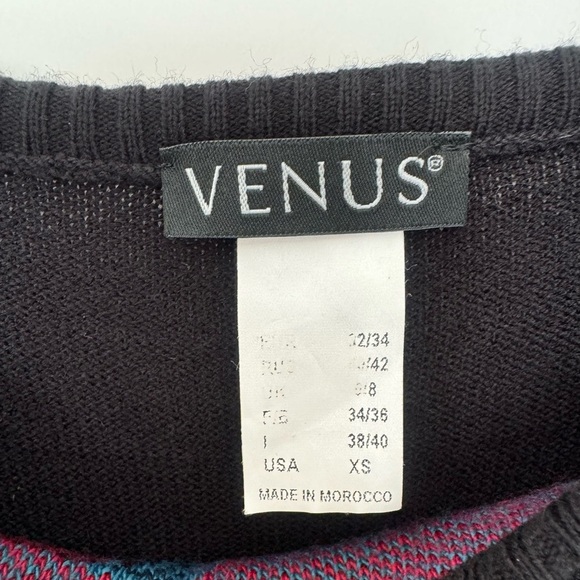 Venus Vintage Sweater Dress Geometric Print‎ Art Deco Size XS - Picture 3 of 8